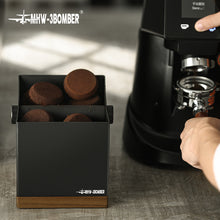 Load image into Gallery viewer, SQUARE KNOCK RESIDUE BOX (BLACK WALNUT WOOD)