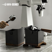 Load image into Gallery viewer, SQUARE KNOCK RESIDUE BOX (BLACK WALNUT WOOD)